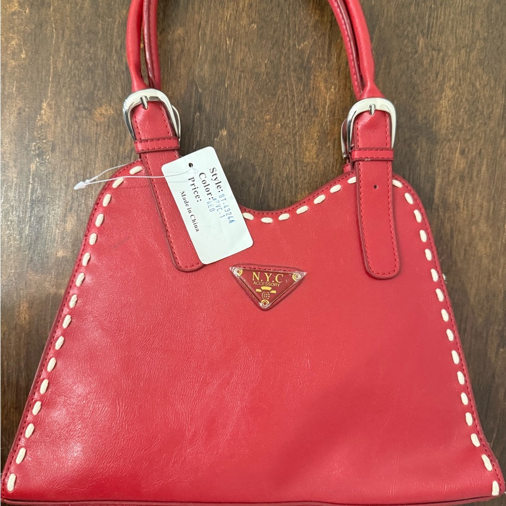Red Leather Women's Bag like Prada
